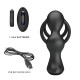 Mr. Play Vibrating Prostate Massager II – 2-в-1 черно изкушение за твърда ерекция и палав простатен масаж