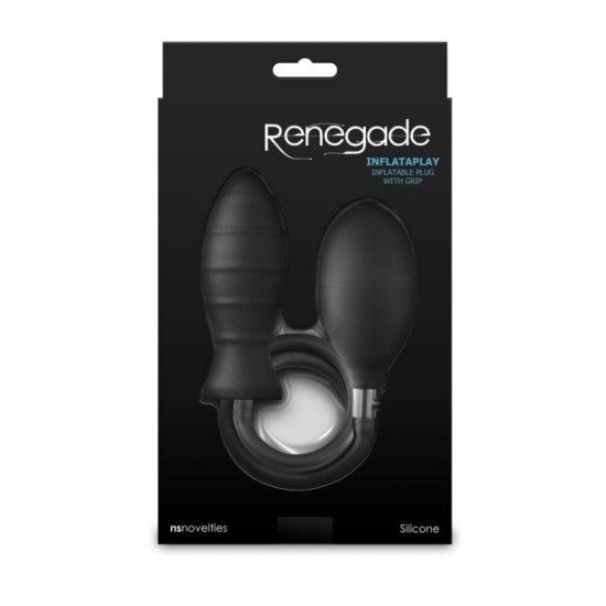 Надуваем анален плъг с помпа и захват - Renegade InflataPlay Black Надуваем анален плъг с помпа и захват - Renegade InflataPlay Black