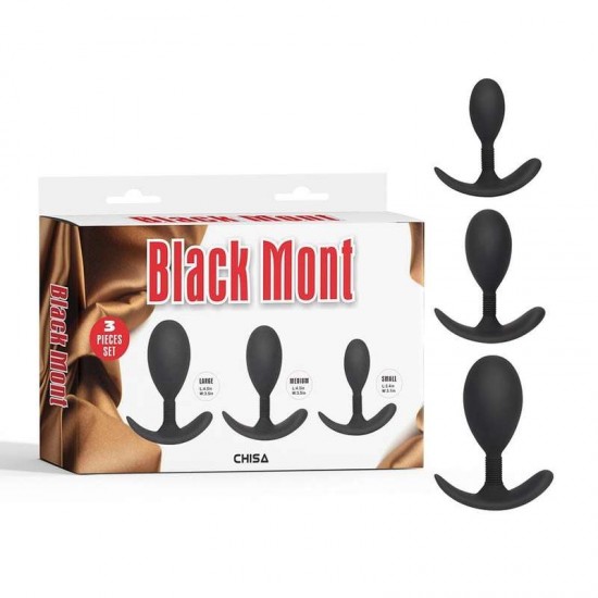Комплект от 3 анални разширителя със силиконова повърхност – Black Mont Anal Trainer Kit Комплект от 3 анални разширителя със силиконова повърхност – Black Mont Anal Trainer Kit