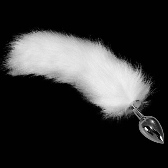 Голям метален анален плъг Ø 4 см с бяла пухкава опашка Lovetoy Metal Anal Tail White 1 Голям метален анален плъг Ø 4 см с бяла пухкава опашка Lovetoy Metal Anal Tail White 1
