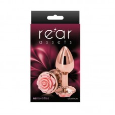 Анално секси украшение с розова роза Rear Assets Rose Medium Pink