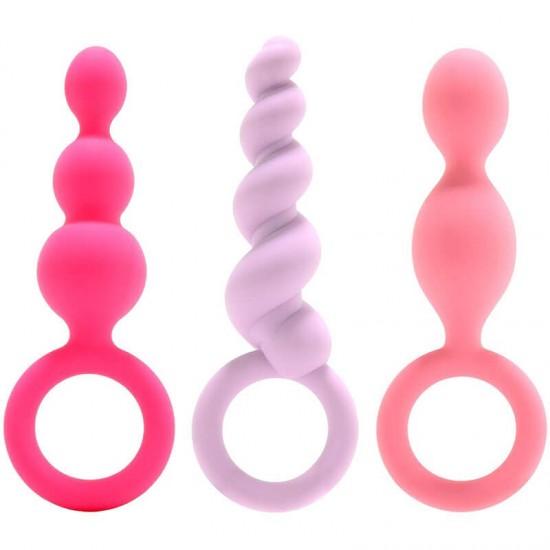 Анални разширители 3бр. бонбонени Satisfyer Plugs Colored Booty Call цена за комплект