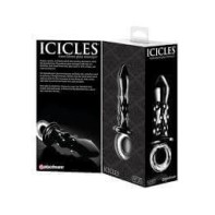 Стъклен анален разширител Black Ice Icicles Glass Massager