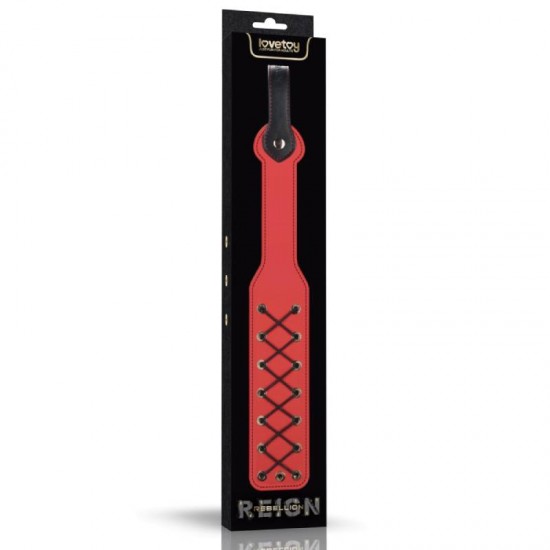 Палка за напляскване голяма 38см червена 15'' Rebellion Reign Rope Paddle Палка за напляскване голяма 38см червена 15'' Rebellion Reign Rope Paddle