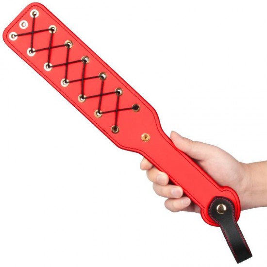 Палка за напляскване голяма 38см червена 15'' Rebellion Reign Rope Paddle Палка за напляскване голяма 38см червена 15'' Rebellion Reign Rope Paddle