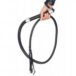 Кожен камшик 130см дълъг от изкуствена кожа Rhinestone Handle Whip Leg Avenue