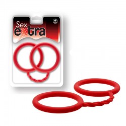 SEX EXTRA Silicone Cuffs Red – гъвкави силиконови белезници за ролеви игри