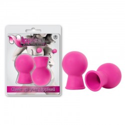 Вакуумни силиконови помпички за зърна розов комплект 2бр. - Nippless sucker set Pink