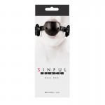 BDSM кълп с вентилирана топка 4,5 см – Sinful Ball Gag Black