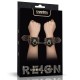 Регулируеми BDSM белезници с метален карабинер и винтидж халки – Rebellion Reign Handcuffs