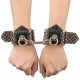 Регулируеми BDSM белезници с метален карабинер и винтидж халки – Rebellion Reign Handcuffs