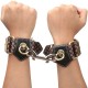 Регулируеми BDSM белезници с метален карабинер и винтидж халки – Rebellion Reign Handcuffs