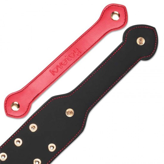 Двоен BDSM падъл с кухи нитове и силен звуков ефект – 15'' Rebellion Reign Paddle Dual-Branch Двоен BDSM падъл с кухи нитове и силен звуков ефект – 15'' Rebellion Reign Paddle Dual-Branch