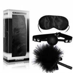 Луксозен BDSM комплект с маска за очи, топка за уста и пухено перо – Deluxe Bondage Kit Lovetoy Луксозен BDSM комплект с маска за очи, топка за уста и пухено перо – Deluxe Bondage Kit Lovetoy