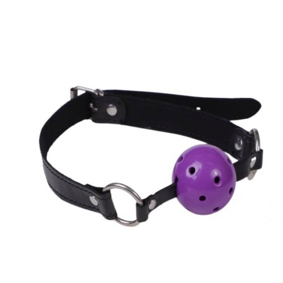 Топка за уста с отвори Ballgag Purple