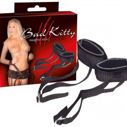 Белезници с каиши Handtights BAD KITTY CUFFS