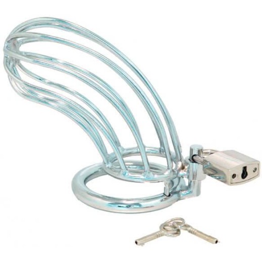 Метална пенис клетка Chastity Cage Metal Male Padlock Метална пенис клетка Chastity Cage Metal Male Padlock