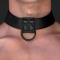 Секси чокър за врат FETISH BLACK MATT COLLAR WITH LEASH