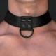 Секси чокър за врат FETISH BLACK MATT COLLAR WITH LEASH