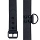 Секси чокър за врат FETISH BLACK MATT COLLAR WITH LEASH