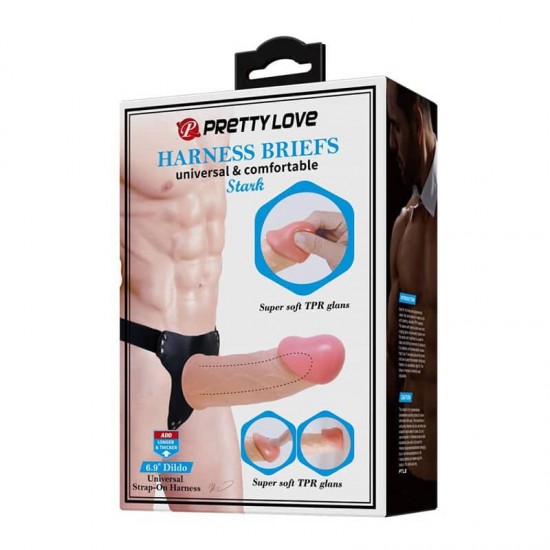 Колан за мъже с кухо дилдо Pretty Love Stark Harness Briefs Flesh Колан за мъже с кухо дилдо Pretty Love Stark Harness Briefs Flesh