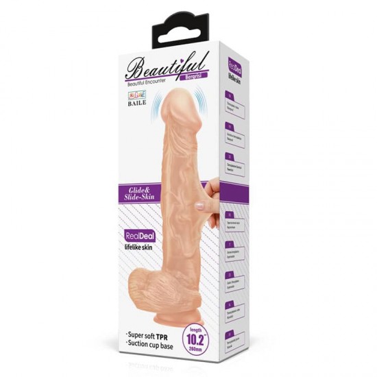 Beautiful Bergrisi – Голям вибриращ дилдо с тестиси и дистанционно, 26 см Beautiful Bergrisi – Голям вибриращ дилдо с тестиси и дистанционно, 26 см