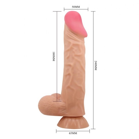 Sliding Skin 9.4" Flesh I – Реалистичен дилдо с подвижна кожа и вендуза, 24 см Sliding Skin 9.4" Flesh I – Реалистичен дилдо с подвижна кожа и вендуза, 24 см