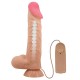 Sliding Skin 9.4" Flesh II - Вибриращ реалистичен дилдо с вендуза и дистанционно, 24 см