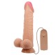Sliding Skin 9.4" Flesh II - Вибриращ реалистичен дилдо с вендуза и дистанционно, 24 см
