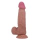 Sliding Skin 8.5" Brown – Кафяв реалистичен дилдо 21см с подвижна кожа и вендуза