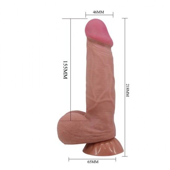 Sliding Skin 8.5" Brown – Кафяв реалистичен дилдо 21см с подвижна кожа и вендуза Sliding Skin 8.5" Brown – Кафяв реалистичен дилдо 21см с подвижна кожа и вендуза