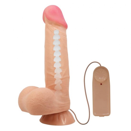 Sliding Skin 8.5" Flesh II – Вибриращ реалистичен дилдо 21см с движеща се кожа и дистанционно Sliding Skin 8.5" Flesh II – Вибриращ реалистичен дилдо 21см с движеща се кожа и дистанционно