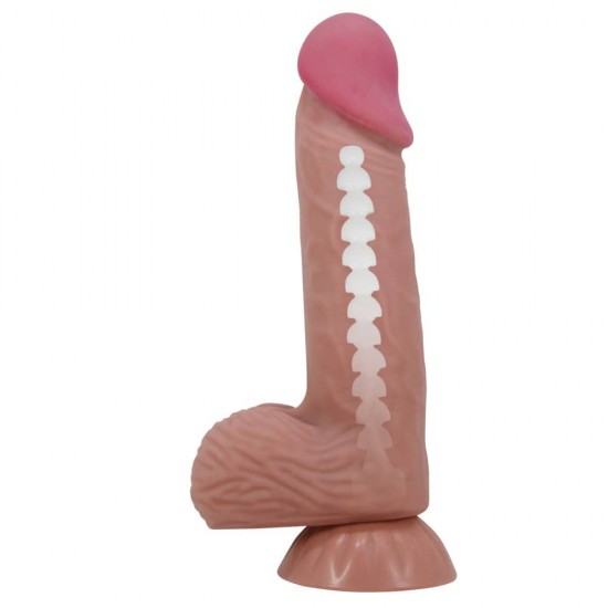 Pretty Love Sliding Skin 8.1" Brown – Кафяв реалистичен дилдо с подвижна кожа и вендуза 20см Pretty Love Sliding Skin 8.1" Brown – Кафяв реалистичен дилдо с подвижна кожа и вендуза 20см