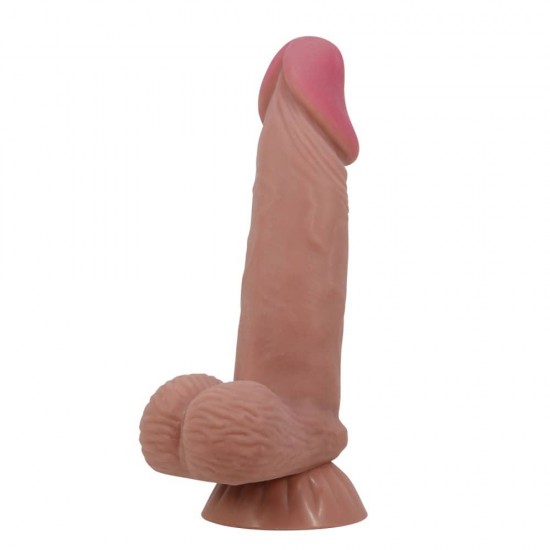 Sliding Skin 7.6" Brown – Реалистичен дилдо 19см с мърдаща се кожа и вендуза Sliding Skin 7.6" Brown – Реалистичен дилдо 19см с мърдаща се кожа и вендуза