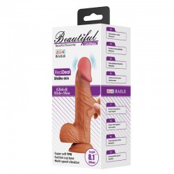 Вибриращо дилдо реалистично с вендуза - Beautiful Catoblepas 8,1 " Vibrating Dildo Brown