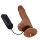 Вибриращо дилдо реалистично с вендуза - Beautiful Catoblepas 8,1 " Vibrating Dildo Brown