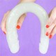 Двустранно дилдо 37 см с два диаметъра и гъвкава форма, светещо – Lumino Play Double Dildo