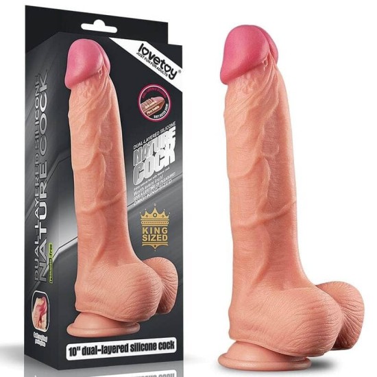 XXL реалистично дилдо 25 см от двуслоен силикон с вендуза – LoveToy 10″ Dual Layer Platinum Silicone Cock XXL реалистично дилдо 25 см от двуслоен силикон с вендуза – LoveToy 10″ Dual Layer Platinum Silicone Cock