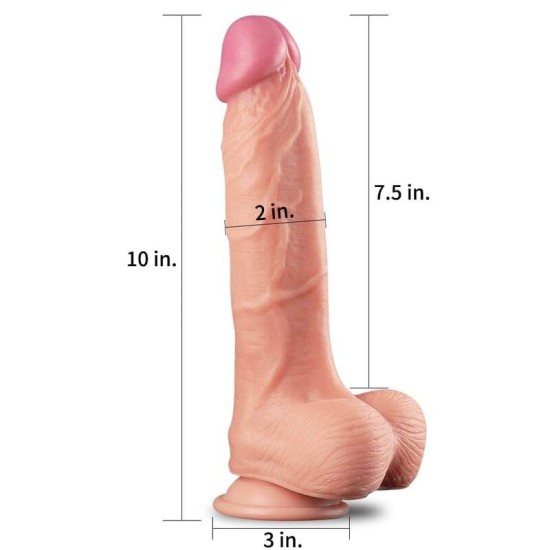 XXL реалистично дилдо 25 см от двуслоен силикон с вендуза – LoveToy 10″ Dual Layer Platinum Silicone Cock XXL реалистично дилдо 25 см от двуслоен силикон с вендуза – LoveToy 10″ Dual Layer Platinum Silicone Cock