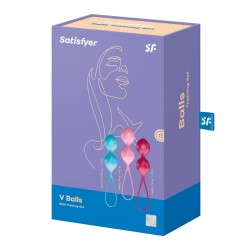 Тренировъчен Комплект от 3 вагинални топчета Satisfyer V Balls Double Тренировъчен Комплект от 3 вагинални топчета Satisfyer V Balls Double