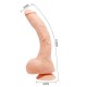 Голям Пенис 26см Дилдо Beautiful Jack 10,2 " Dildo Извит Гъвкав Мъжки Член