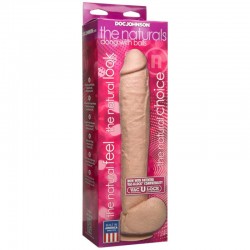 Най-големия пенис 30см Dildo Naturals Dong with Balls Doc Johnson