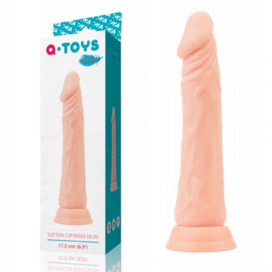 Дилдо Naughty Softskin A-Toys Suction Cup Dildo само Пенис Отливка без Тестиси