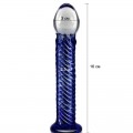Стъклено дилдо Glass Romance Blue
