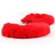 Червени пухкави белезници за еротична игра - Fetish Pleasure Fluffy Hand Cuffs Red