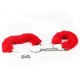 Червени пухкави белезници за еротична игра - Fetish Pleasure Fluffy Hand Cuffs Red