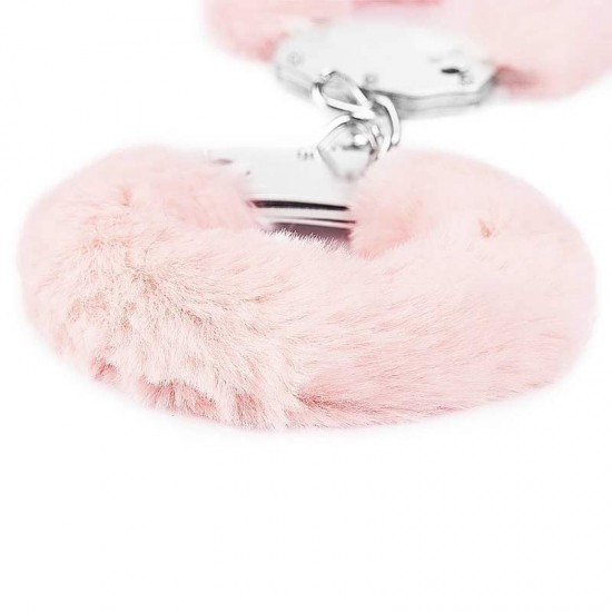 Розови белезници с пухчета – Fetish Pleasure Fluffy Hand Cuffs Pink