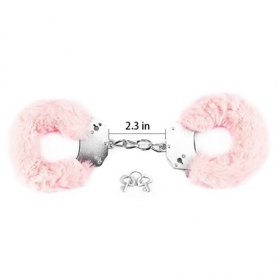 Розови белезници с пухчета – Fetish Pleasure Fluffy Hand Cuffs Pink