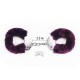 Пухкави белезници с ключета за палав контрол, лилави – Fetish Pleasure Fluffy Hand Cuffs Purple