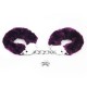 Пухкави белезници с ключета за палав контрол, лилави – Fetish Pleasure Fluffy Hand Cuffs Purple